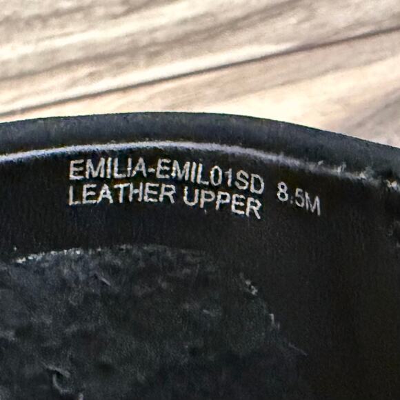 NIB Blondo 8.5M Waterproof Emilia Black Nubuck Slide Flat Sandals Jute Trim - Picture 9 of 12